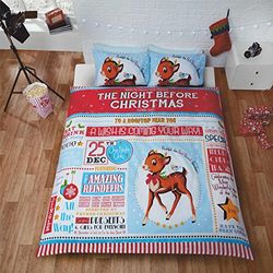 Rapport Home Night Before Christmas Duvet Set, Polyester-Cotton, Multi-Colour, King