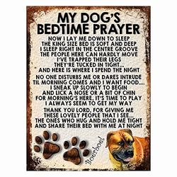 Shawprint Limited MY DOG'S BEDTIME PRAYER RETRO STYLE METAL TIN SIGN/PLAQUE (274DRM) Boerboel