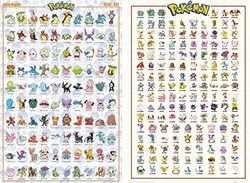 Set de 2 Pósters Pókemon - Caracteres/Johto Region (61cm x 91,5cm)