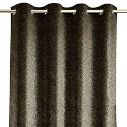 AmeliaHome Blackout Veras - Tenda oscurante, 140 x 250 cm, 1 pezzo, colore: Nero/Oro