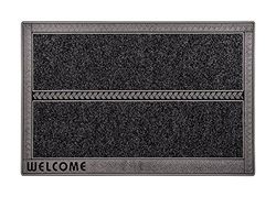 Home2Fashion 279663, PUR SkylineClean, Deurmat met metallic antraciet oppervlak en robuuste textiellaag, afmeting ongeveer 75 x 50 cm