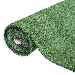 GardenKraft 26079 4m x 1m 15mm stapel hoog kunstmatig gras/natuurlijk kijken groen astrogras/hoog - dichtheid nep gras