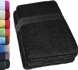 NatureMark Lot de 2 draps de Douche, 70 x 140 cm, Noir