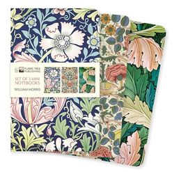 William Morris Mini Notebook Collection: Unser beliebten Mini-Notizbücher im 3er-Pack mit flexiblen, künstlerisch gestalteten Einbänden mit jeweils unterschiedlichen Motiven des Künstlers