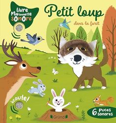 Petit loup dans la forêt – Livre marionnette sonore avec 6 puces – À partir de 1 an