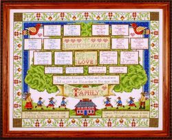 Design Works Family Tree Cross Stitch Kit, Multi-Colour