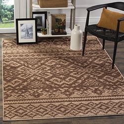 Safavieh Tissé, ADR107C, Chameau/Chocolat, 121 X 182 cm Grand Tapis de Salon rectangulaire pour Une Utilisation en intérieur, Polypropylène, Camel/Marron, 120 X 180 cm