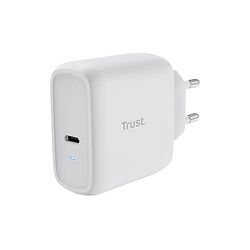 Trust Maxo Caricatore USB-C da 65W, 75% con Materiali Riciclati, Caricatore Rapido con Cavo USB-C da 2m, Adattatore di Alimentazione per iPhone, iPad, Samsung Galaxy, Smartphones, Tablets - Bianco