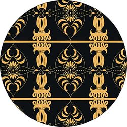 Bonateks, Ronde digitaal bedrukte muismat, antislip onderkant, voor kantoor en thuis, diameter: 22 cm