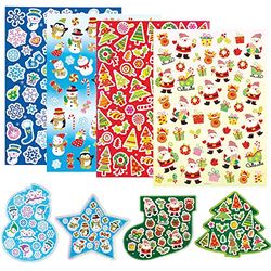 Baker Ross Kerststickers spaarverpakking voor kunsthandwerk en kunstprojecten voor kinderen, kaarten, cadeauhangers, feestzakjes en decoraties (280 stuks)