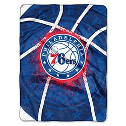 NBA Shadow Play - Manta de Felpa para Raschel, 152 x 203 cm, 1NBA/68000/0020/AMZ, Rojo, 60" x 80"