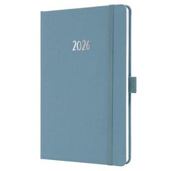 SIGEL J6401 Wochenkalender Jolie 2026, ca. A5, blau: Agenda Jolie, Feel, Powder Blue, Hardcover
