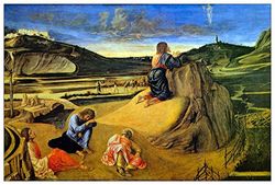 ArtPlaza Bellini Giovanni - Christ on the Mount of Olives, decoratieve panelen, hout, meerkleurig, 90 x 1,8 x 60 cm
