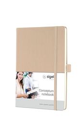 SIGEL CO650 Notizbuch Conceptum, ca. A5, kariert, beige: Notebook Conceptum, Classic, Hardcover