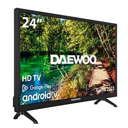 DAEWOO 24DM54HA, 24 Inch Android Smart TV, HD High Definition, HDR10, WiFi, Bluetooth, Voice Control, 3HDMI, 2USB, Built-in Chromecast, DVB-T2/S2/C