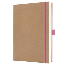 SIGEL JN843 Notizbuch Jolie, ca. A5, blanko, rosa, braun: Notebook Jolie, Pure, Pure Pink, Hardcover