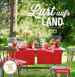 Lust auf Land Postcard Calendar 2023: Weekly Calendar with 53 Postcards