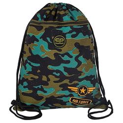 Coolpack Air Force Green, unisex barn sportväska, en storlek, Material: Polyester, Taille unique