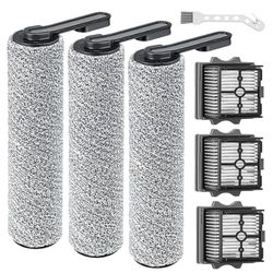 BYOFI Floor One S5 Replacement Parts for Tineco Floor ONE S5/Floor One S5 Pro Smart Cordless Wet Dry Vacuum Cleaner,Tineco Accessories inclue 3 HEPA Filters & 3 Brush Rollers
