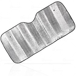 Zone Tech Silver Car Foldable Sun Shade Premium Quality Accordion Metallic Reflective Car Sun Shade