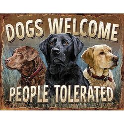 Tin Signs - Dogs Welcome