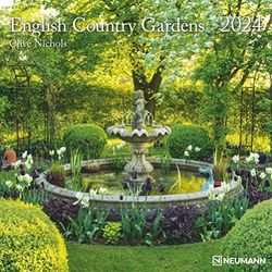 English Country Gardens 2024 - Wall Calendar - Brochure Calendar - 30 x 30-30 x 60 Open - Garden