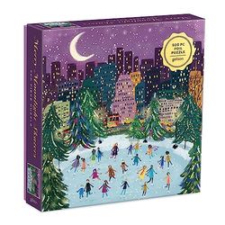 GALISON BOOKS 9780735366725 Merry Moonlight Skaters 500 Piece Foil Puzzle