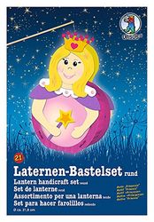 Ursus 18700021 - Lantaarns knutselset, prinses, ca. 21,8 x 21 x 10,3 cm, diameter ca. 21,8 cm, inclusief sjabloon met knutselhandleiding, om zelf vorm te geven, ideaal voor de volgende lantaarnloop