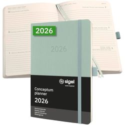 SIGEL C2638 Wochenkalender Conceptum 2026, ca. A5, mintgrün: Agenda Conceptum, Classic, Softcover