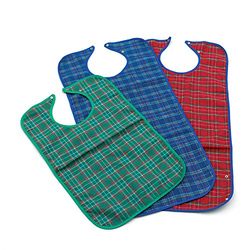HOMECRAFT Dagelijks slabbetje, waterdicht slabbetje voor volwassenen, kledingbeschermer tegen morsen en vlekken, slabbetjesbeschermer voor maaltijd, eethulp, wasbaar, klein, blauw, (in aanmerking voor