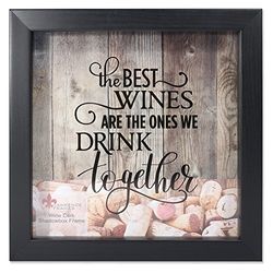 Lawrence 10x10 Black Shadow Box Wine Cork Holder