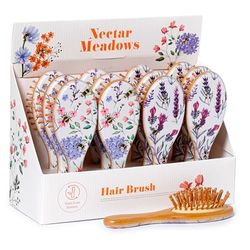 Brightium Brosse à Cheveux en Bambou avec Poils Doux, Manche écologique, Design Ergonomique et Facile à Nettoyer, idéal pour démêler sans endommager Les Cheveux