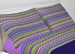 BIANCHERIAWEB Bicheria Web - Juego de sábanas 100% algodón, sábanas francesas, diseño de Bailarina, Lila