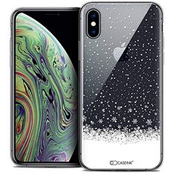 CASEINK fodral för Apple iPhone XS Max (6,5) fodral [kristallgel HD mönster jul kollektion 2017 snöflingor design - mjuk - ultratunn - tryckt i Frankrike]