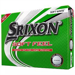 Srixon Soft Feel Lady White - dussin golfbollar - avstånd och lågt tryck - golfbollar för kvinnor - golfgåvor och golftillbehör för kvinnor