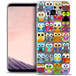 Caseink - Fodral för Samsung Galaxy S8+/ Plus (G955) [Crystal Gel HD Motif Claude Design Owls kollektion - mjuk - ultratunn - tryckt i Frankrike]
