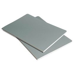 SIGEL LS300 Notizheft Linescape, A5, kariert, hellgrau, neon-orange: Notebook Linescape, Neo, Light Grey / Orange, Softcover
