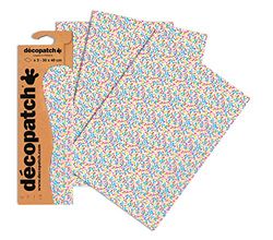 Decopatch C690O - 1 busta da 3 fogli di carta stampata 30x40 cm, Stelle