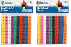 Learning Resources Cubos Mathlink (Juego de 100) Policubos para Aprender Matemáticas Jugando, Bloques multibase Psicomotricidad Infantil, Manipulativos, Juguetes Educativos Montessori ABN 5 6 7+ Años