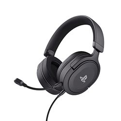 Trust Gaming GXT 498 Forta Cuffie Ecosostenibile PS5 e PS4 con Licenza Ufficiale PlayStation 5, Over-Ear, Cavo da 1,2 m, Microfono Staccabile, Jack Audio 3.5 mm, Cuffie Gaming Cablate - Nero