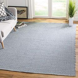 Safavieh Tapijt geweven plat, MTK717, handgeweven katoen, ivoor/marineblauw, 120 x 180 cm