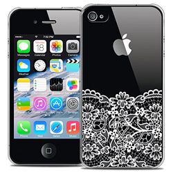 Caseink - fodral för Apple iPhone 4/4s [Crystal HD kollektion vårdesign låg spets - hårt - ultratunt - tryckt i Frankrike]