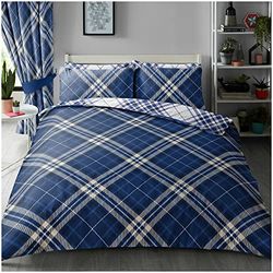 Super Dreamer Super soft 11693819 - Set copripiumino con angoli e federe, facile da pulire, completo di biancheria da letto e biancheria da letto, blu, 11693819