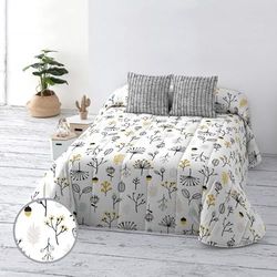 BELUM Couvre-lit Bouti 100 GR Lit 90 Dimensions Produit : 190 x 270 Tissu : 100% Coton Biologique 175 Fils/cm² Certifié Oeko-Tex Modèle : Santorini