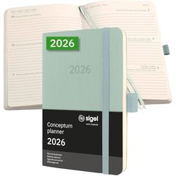 SIGEL C2639 Wochenkalender Conceptum 2026, ca. A6, mintgrün: Agenda Conceptum, Classic, Softcover