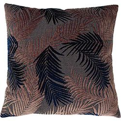 Paoletti Funda de cojín Palm Grove, Blush/Azul Marino, 50 x 50 cm (Pack of 1)