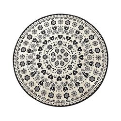 WELL HOME MOBILIARIO & DECORACIÓN Tapis de Bain Mandala Noir et Blanc