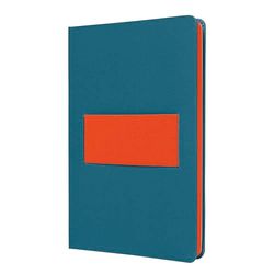 SIGEL LS205 Notizbuch Linescape, ca. A5, liniert, mittelblau, neon-orange: Notebook Linescape, Neo, Blue / Papaya, Hardcover