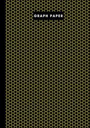 A4 graph paper - 106 pages - Yellow Beehive on Black cover: Metric 5mm squared graph paper and high quality gloss cover by Elizabeth Banks