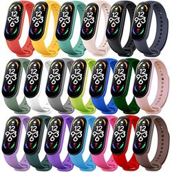 Monuary 20 Stuks Bandje Compatibel met Xiaomi Mi Band 7 & Amazfit Band 5 & Xiaomi Mi Band 6 & Xiaomi Mi Band 5, Siliconen Reservearmband, Kleurrijk Armbanden Mi Band 7 / Mi Band 6 / Mi Band 5 / Amazfit Band 5